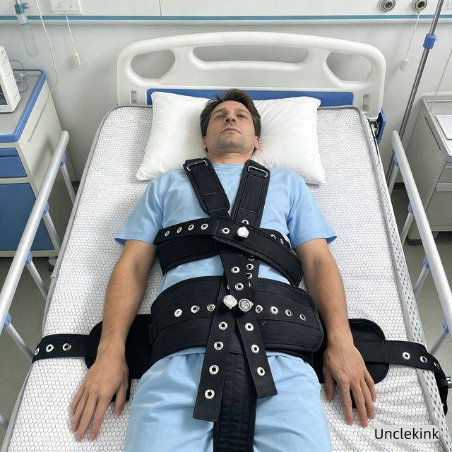 Unclekink Patientenpositionierungshilfen, magnetisches Sicherungsset mit Verriegelung, verstellbare Schulter-Taillen-Schrittgurte - Bild 1