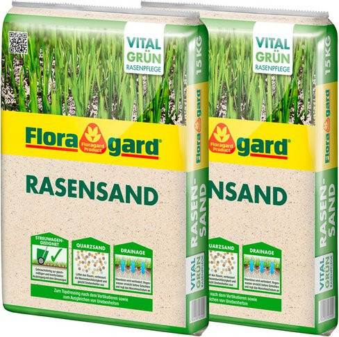 Floragard Rasensand, 2 x 15 kg, braun - Bild 1