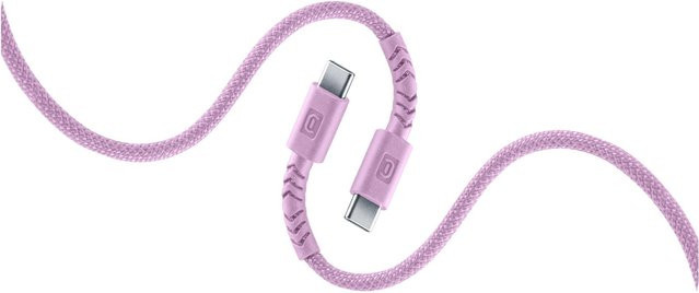 CellularLine Flexi Braided USB Typ-C auf USB Typ-C Datenkabel 60W, Pink, Länge: 1,5 m - Bild 1
