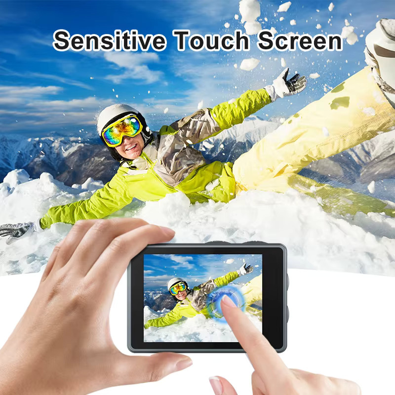 Blossom M40TR 5K Action Camera Pro Schwarz mit EIS Anti-Shake WiFi und 1080P 60FPS Wasserdichte Sportkamera - Bild 4