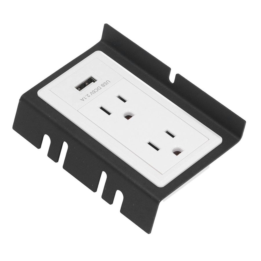 Wasserdichte Bodensteckdose Einbaudose aus Edelstahl mit 3 Steckplätzen und 1 USB-Anschluss in Silber und Schwarz - Bild 4