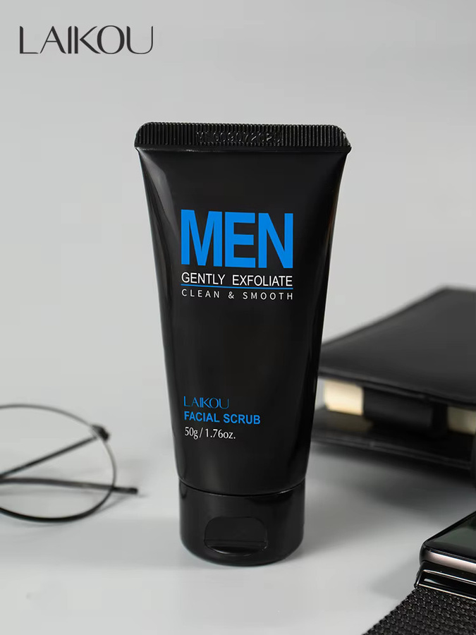 LAIKOU Gesichtspeeling für Herren, Salicylsäure & Teebaumöl, 50g - Bild 6