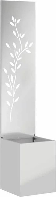 vidaXL Garten Sichtschutz-Leinwand Floral Silber B/T/H: 32 x 32 x 150 cm - Bild 1