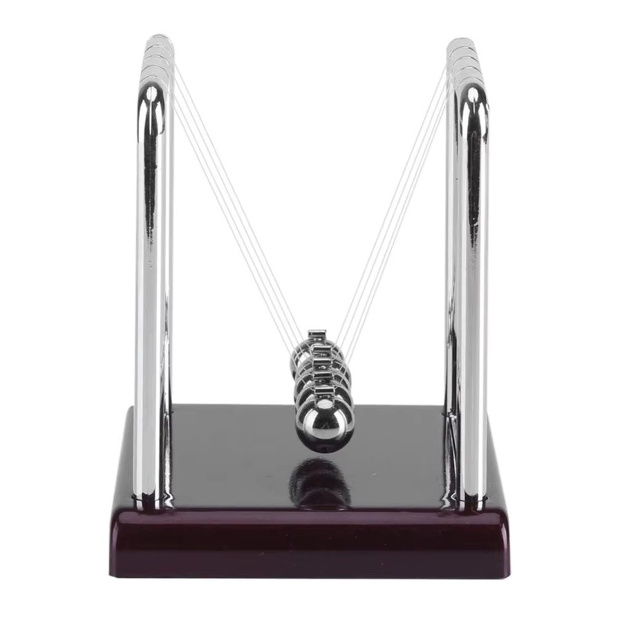 Newton Cradle Balance Stahlkugeln, Physik Lehrmittel, Silber, Metal - Bild 2