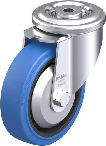 Blickle Lenkrolle LKR-POEV 125R-SB-FA in Blau und Schwarz mit 125 mm Rad-Durchmesser und 250 kg Tragfähigkeit - Bild 1