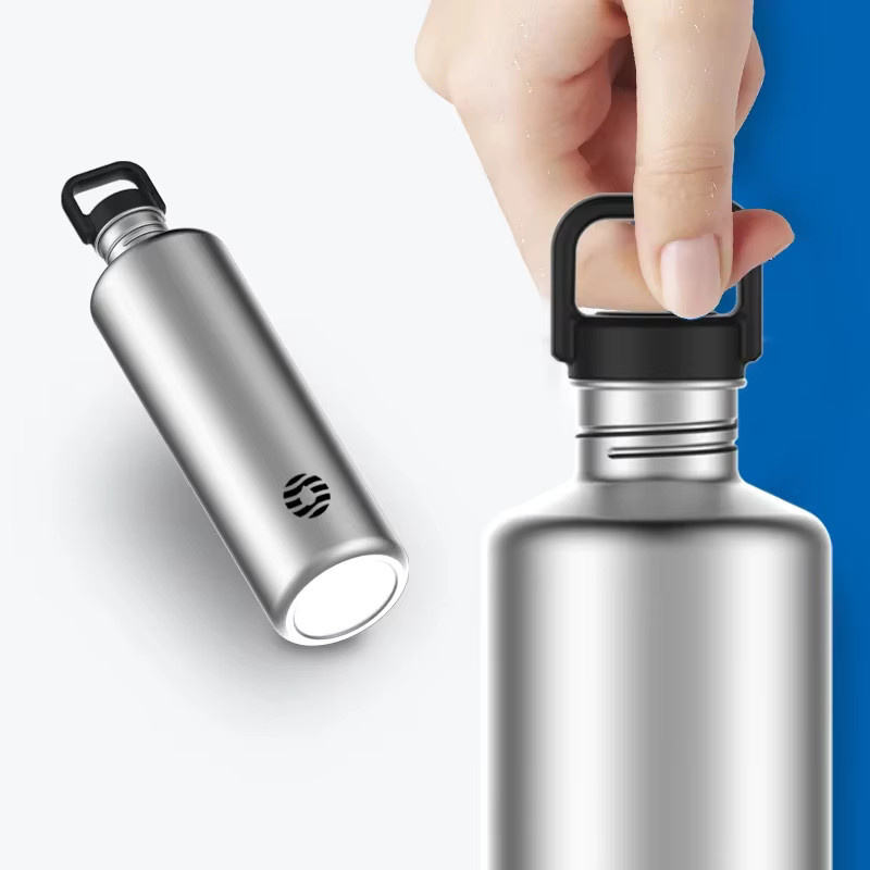 FEIJIAN Edelstahl-Wasserflasche in Silber, 2 l, auslaufsicher und BPA-frei für Sport und Radfahren - Bild 2