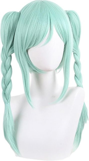 RURI Cosplay-Perücke mit Netz, Hellgrün, Hitzebeständig, Unisex - Bild 1