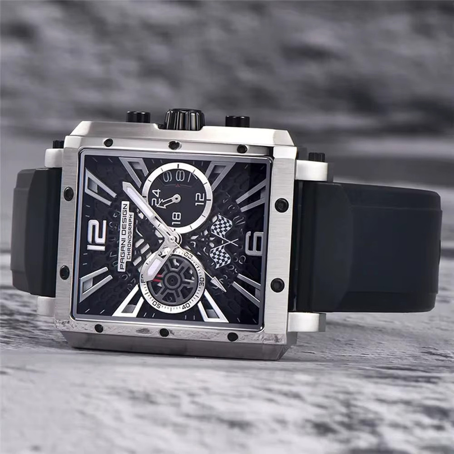 PAGANI DESIGN Chronograph, Automatik, Edelstahl, Schwarz, Herren - Bild 4