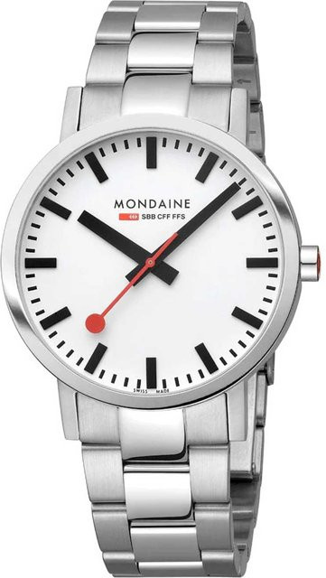 Mondaine Herrenuhr, Quarz, Edelstahl, 40 mm, 5 ATM - Bild 1