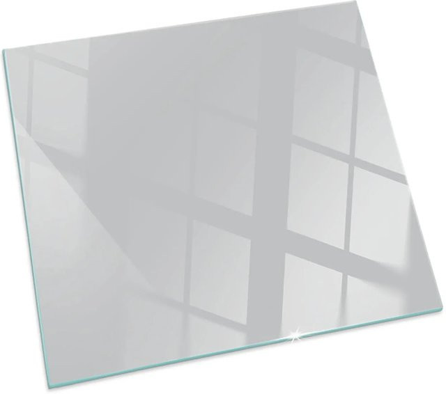 Tulup Glasplatte für Kamin und Kaminöfen, Grau, B/B: 60 x 60 cm - Bild 1