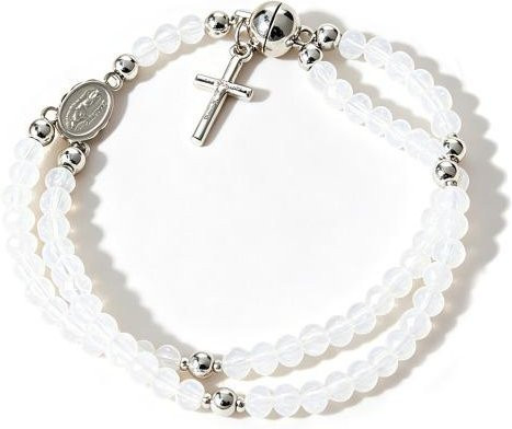 SILVERHOO Rosenkranz Armband, Weiß, Messing, Damen, Perle - Bild 1