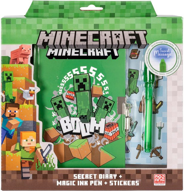 Minecraft Tagebuch mit Stift in Grün - Bild 1