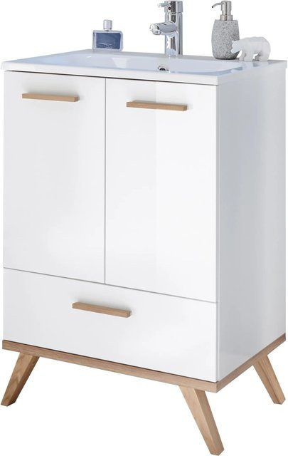 Pelipal Waschtischunterschrank Quickset 923 Weiß Glanz Breite: 60,5 cm - Bild 1