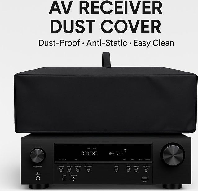 Antistatischer Staubschutz für AV-Receiver und Verstärker in Schwarz - Bild 1