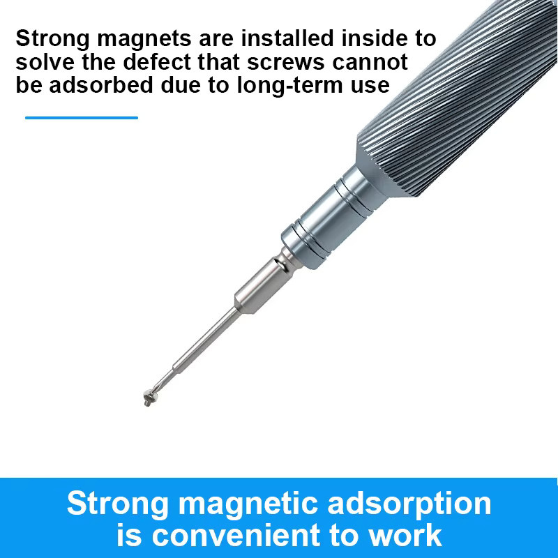 MaAnt MY-901 Hochpräziser Schraubendreher-Satz in Silber mit magnetischer Adsorption für Telefon-Reparaturen (Pentagon, Cross, Y0.6, T2) - Bild 4