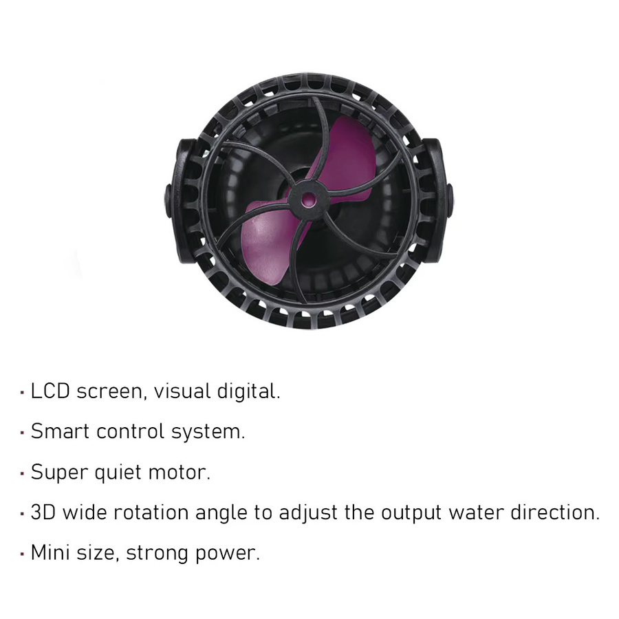 Jebao MOW Serie WiFi LCD Intelligente Aquarium-Wellenpumpe in Schwarz mit 5 Modi und einstellbarer Strömungsrichtung - Bild 2