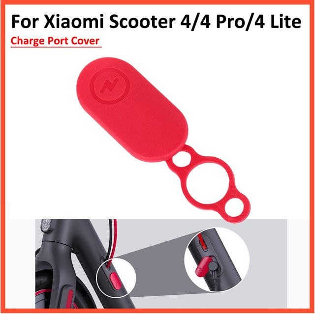 Wasserdichte Ladeport-Abdeckung für Xiaomi Elektrische Roller 4Pro in Rot und Schwarz - Bild 1