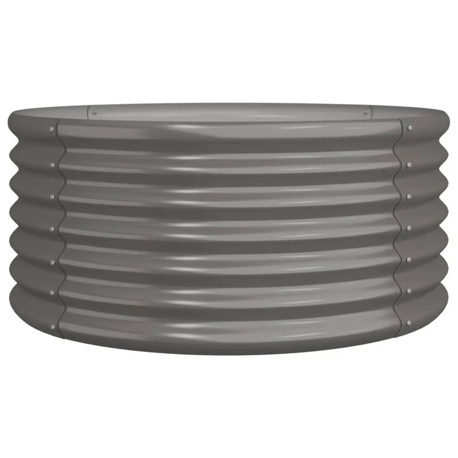 vidaXL Pflanzkübel aus verzinktem Stahl in Grau, B/T/H: 80 x 80 x 36 cm - Bild 2