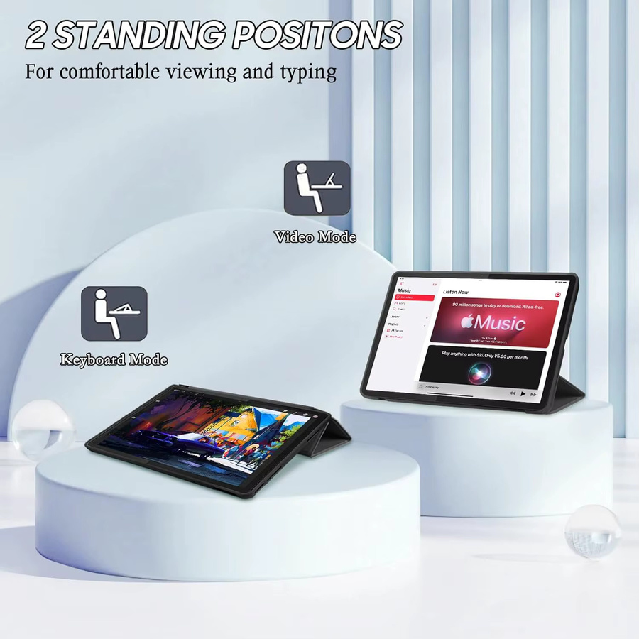 Magnetische Schutzhülle aus PU-Leder für Lenovo Tab M11 / Xiaoxin Pad 2024 (11 Zoll) mit Tri-fold Standfunktion in Schwarz oder Pink - Bild 3