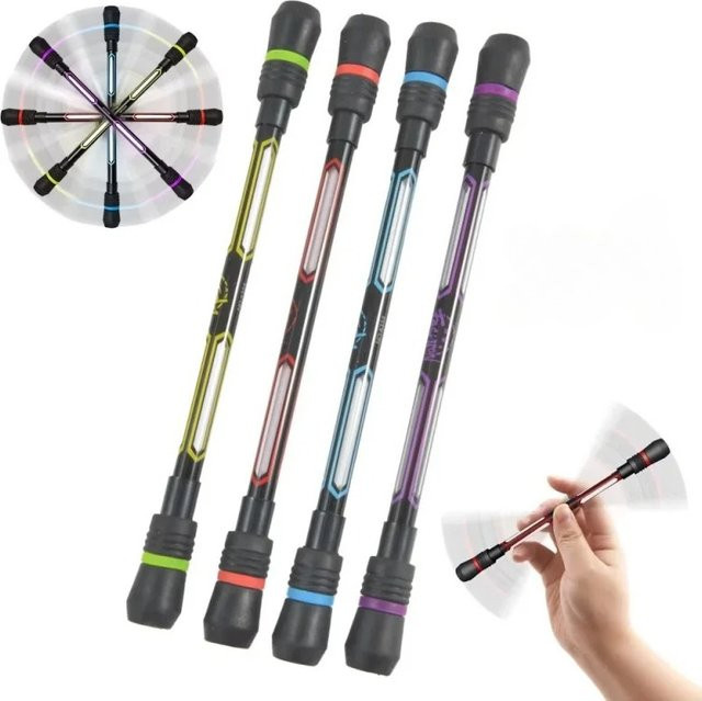 Fidget Spinner Stift-Set mit 0,5mm Kugelschreiber in Multicolour zur Stressbewältigung und Konzentration - Bild 1