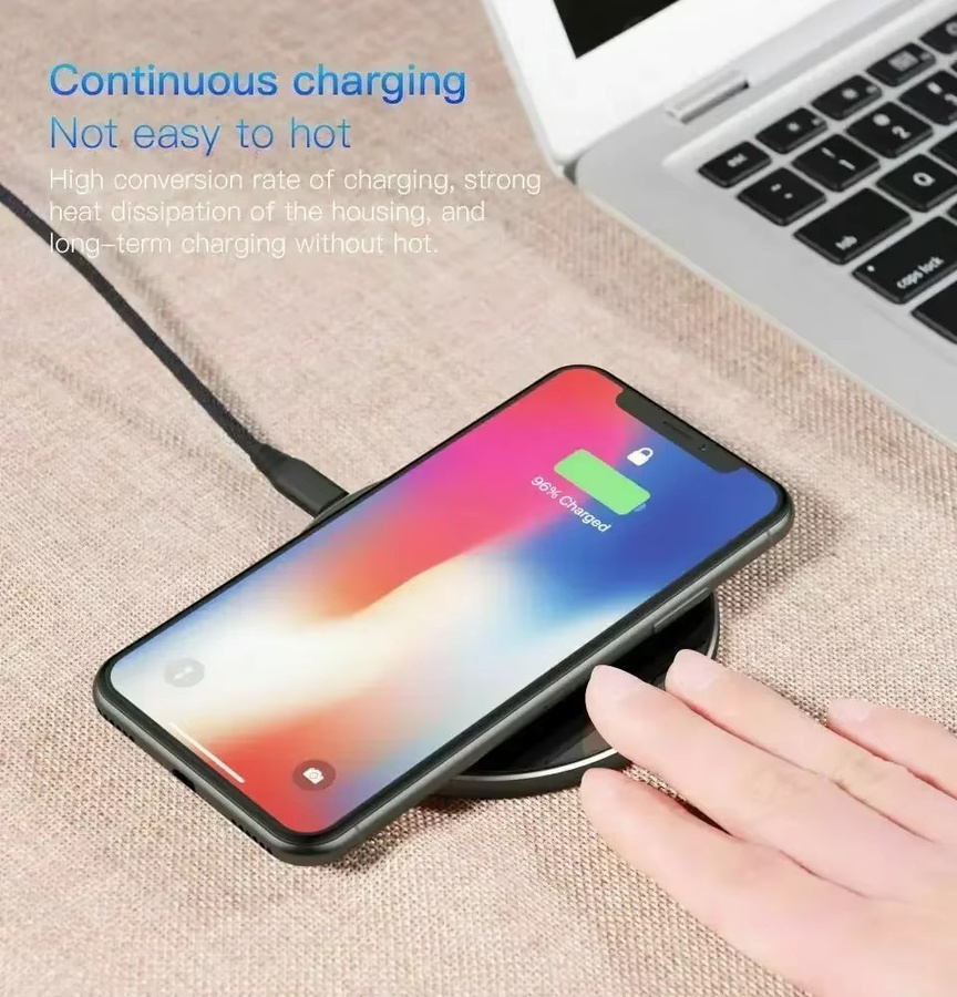 KEPHE Kabelloses Schnellladegerät 15W mit Quick Charge QC 3.0 und magnetischer Basis für iPhone und Samsung in Schwarz - Bild 5