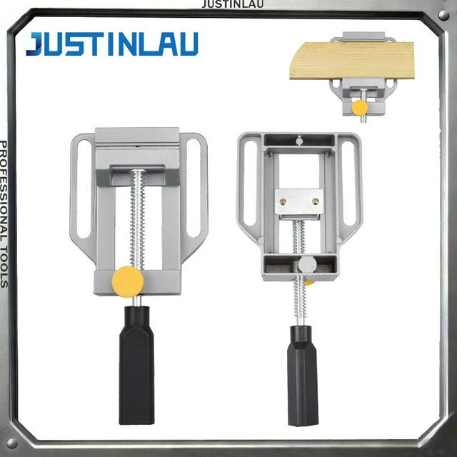 JUSTINLAU 90 Grad Flache Zange aus Aluminiumlegierung in Silber für elektrische Bohrmaschinenhalterungen - Bild 1