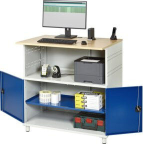 Rau Computer-Tisch 1022 in Buche, B/T/H: 110 x 79 x 113 cm - Bild 1