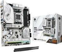 ASRock B850 Steel Legend WiFi Mainboard AM5 DDR5 in Silber mit WiFi und Bluetooth - Bild 1