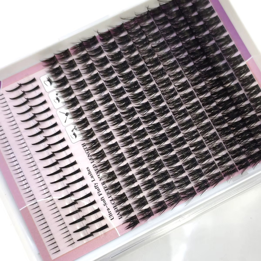 Wimpern-Cluster, natürliche Wimpernverlängerung, Volumen, 16 Reihen - Bild 3