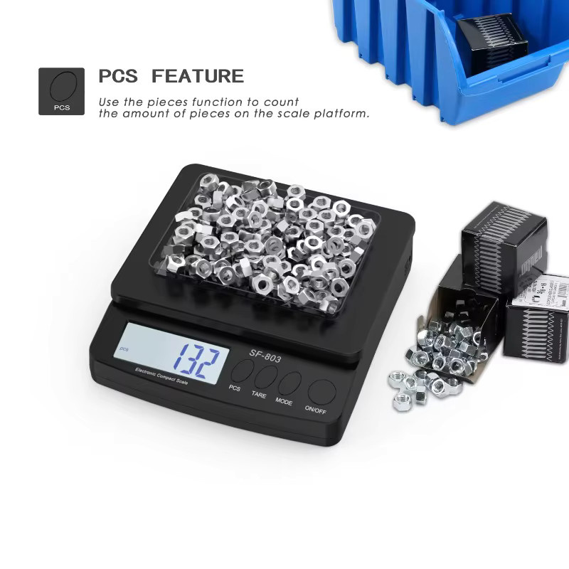 Lionet Elektronische Kompaktwaage SF-803 in Schwarz, Digitale Küchenwaage mit Digitalanzeige für bis zu 30 kg - Bild 4