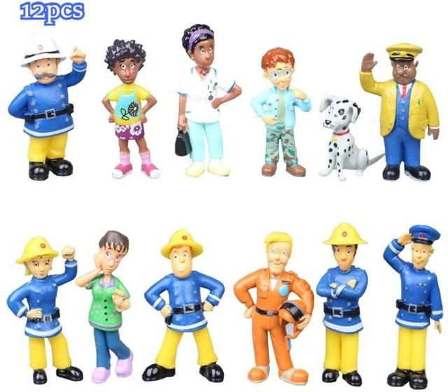 Yiran toy 1 Feurwehrmann Sam Feuerwehrfigur Modell PVC 12-teiliges Set - Bild 1