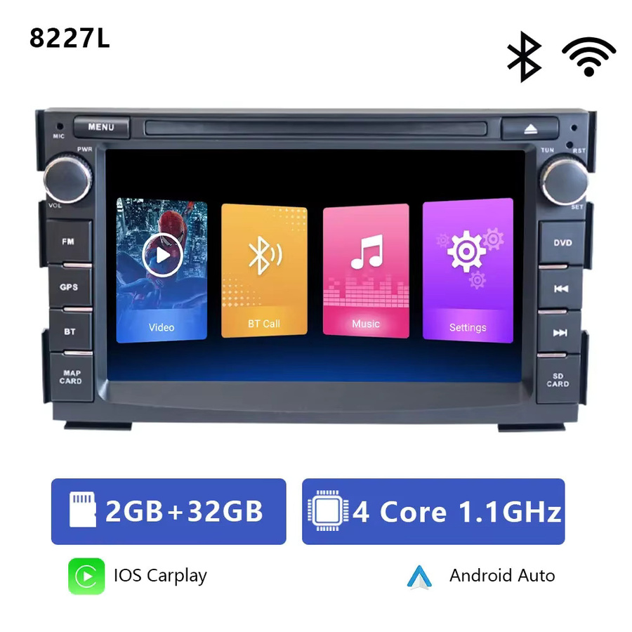 CHSTEK Android 11 Autoradio mit kabellosem Carplay für Kia Ceed ED Venga 2007–2016 in Schwarz mit GPS und WLAN - Bild 6