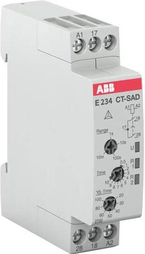 ABB CT-SAD.22 Zeitrelais 1SVR500210R0100 mit 2 Schließern und 1 Schließer in Weiß für DIN-Schiene - Bild 1