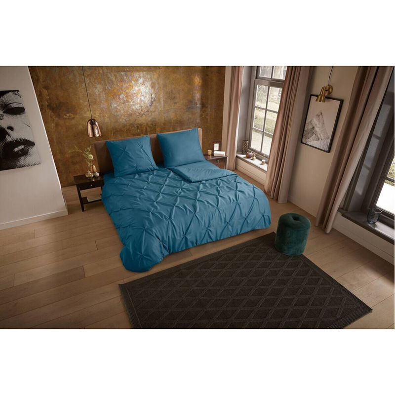 Microfaser Bettwäsche Elegance Pure Petrol aus Polyester mit Bettbezug und Kissenbezug, B/L: 135 x 200 cm und 80 x 80 cm - Bild 3