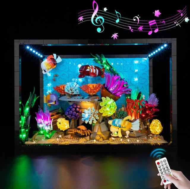 Kyglaring LED-Lichtset RGB Multicolor für Lego Tropical Aquarium 10366 Dekorationslampe aus Kunststoff - Bild 1