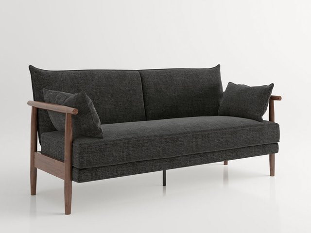 PLAYBOY Schlafsofa Sylvie 3-Sitzer mit Schlaffunktion in Anthrazit Grau - Bild 1