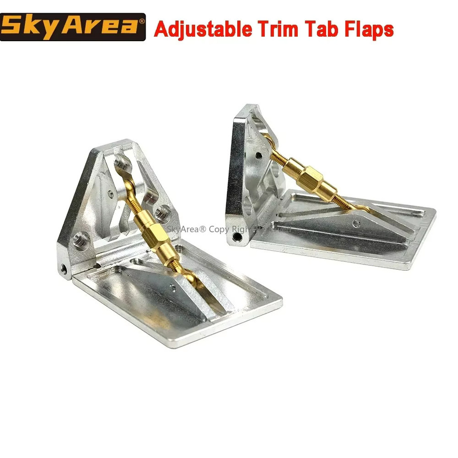 SKYAREA RC Boot Trim Tab Klappen, Zubehör, Metall, Grau, 1 Paar - Bild 2