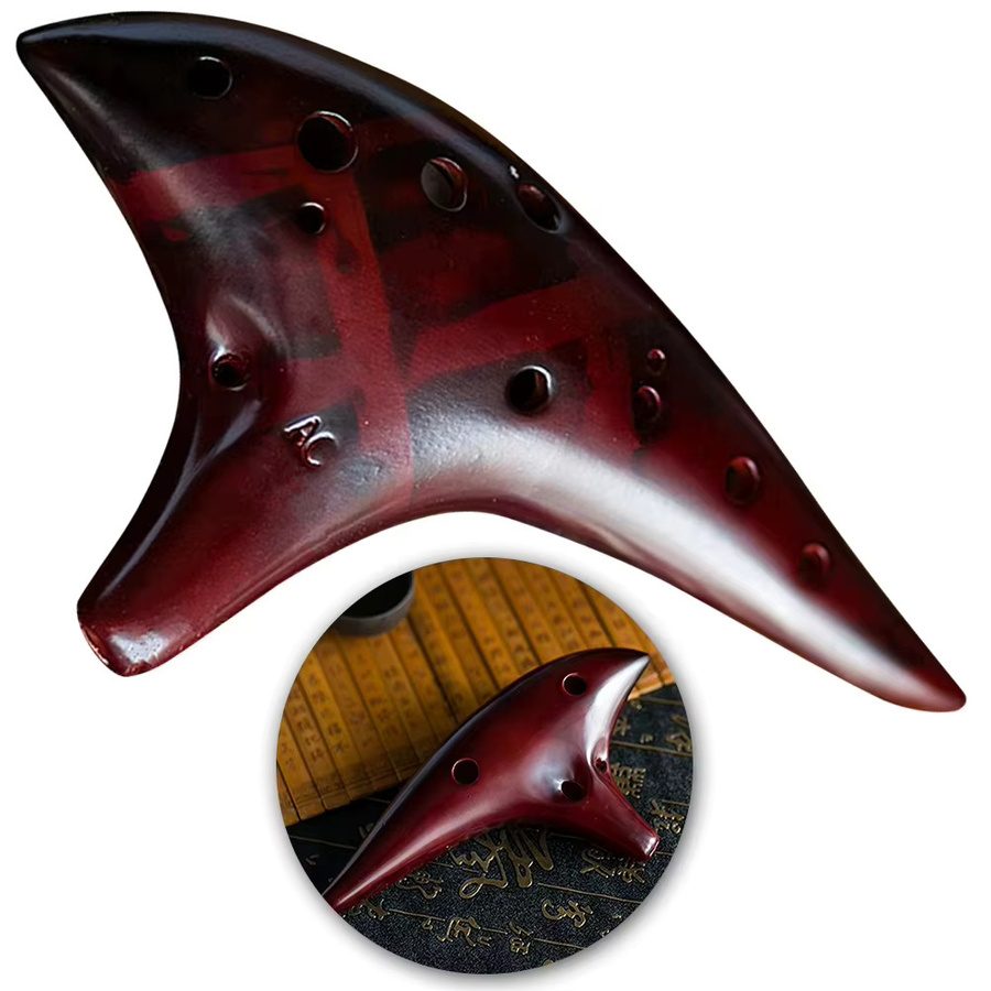 Miwayer 12-tonige Alt-C Ocarina, Keramik Klassische Flöte, Musikinstrument - Bild 6