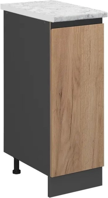 Vicco Apothekerschrank R-Line Medizinschrank für die Küche in Eiche und Anthrazit mit Marmor-Optik, B/T/H: 60,0 x 30,0 x 81,6 cm - Bild 1