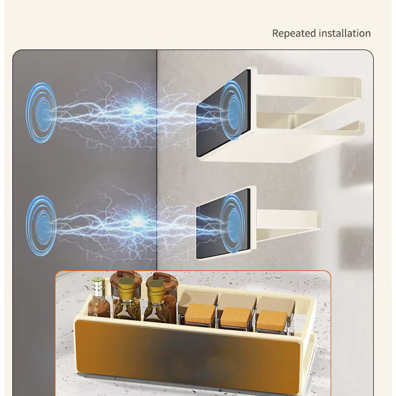 Untior Magnetisches Küchenregal für den Kühlschrank in Cremeweiß - Bild 2