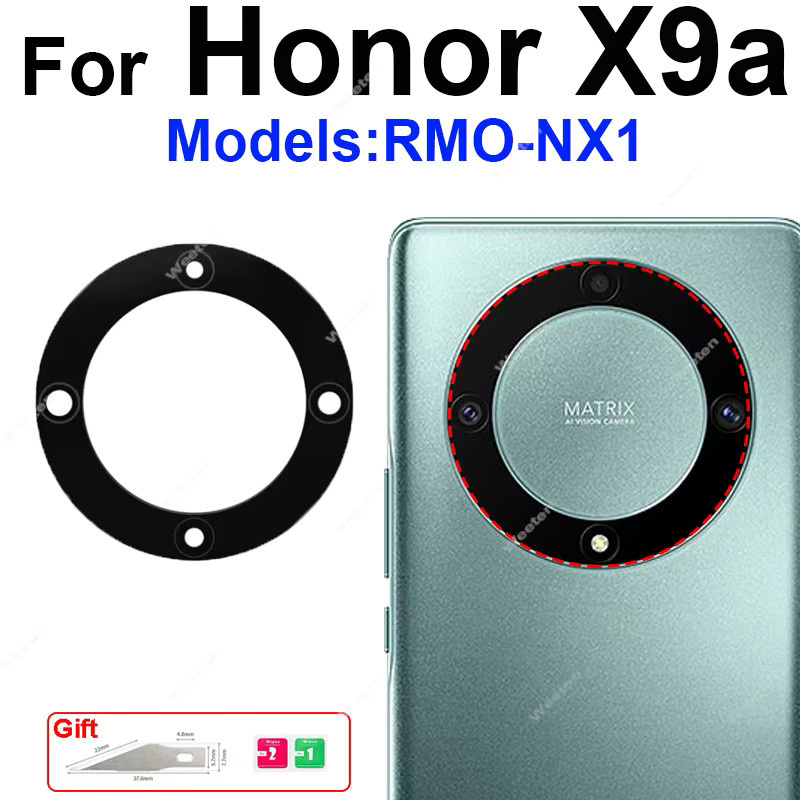 Honor X9a RMO-NX1 Ersatz-Objektivglas für die Rückkamera inklusive Aufkleber und innerem Kameraring - Bild 4