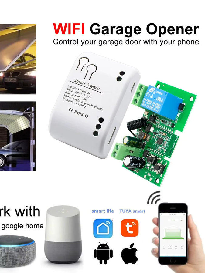 Tuya WiFi Smart Garage Schiebetür Öffner Schalter mit trockenem Kontakt und Sprachsteuerung für Alexa - Bild 6