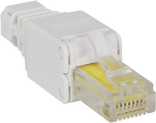 Intellinet Werkzeugloser RJ45-Modularstecker mit Farbkodierung und Knickschutztülle, Weiß, 790482 - Bild 1