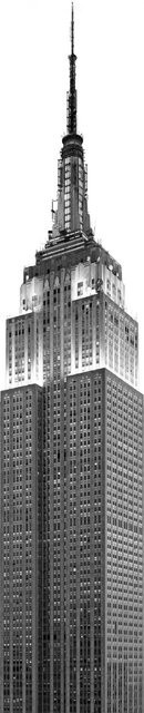 Komar Fototapete Vlies Empire State Building in Schwarz Weiß Grau Breite: 50 cm, Höhe: 270 cm - Bild 1