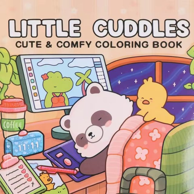 Little Cuddles Malbuch für Erwachsene zur Stressbewältigung - Bild 1