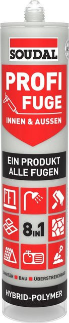 Soudal Profi-Fuge 8-in-1 MS-Polymer Dichtstoff in Hellgrau, 280 ml - Bild 1