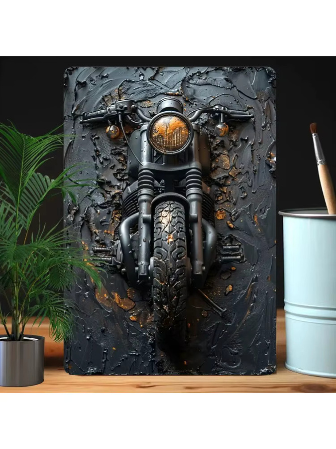 Vintage Motorrad Wandkunst aus Metall von Potdemiel zur Wandmontage - Bild 5