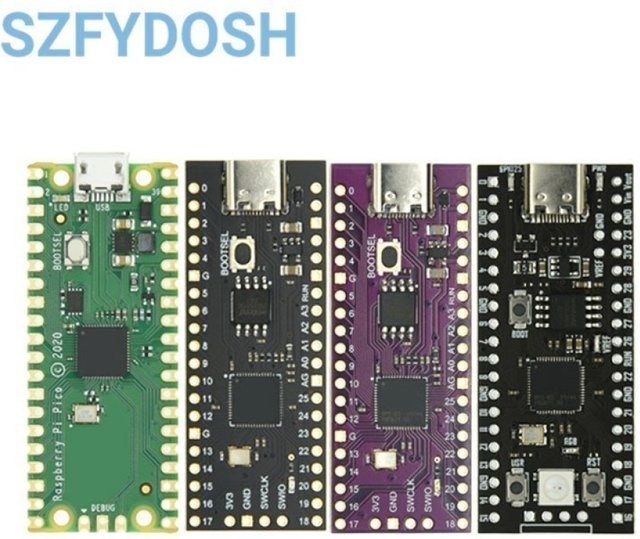 Raspberry Pi Pico Development Board mit RP2040 Cortex-M0+ Dual-Core ARM und USB-C Anschluss - Bild 1