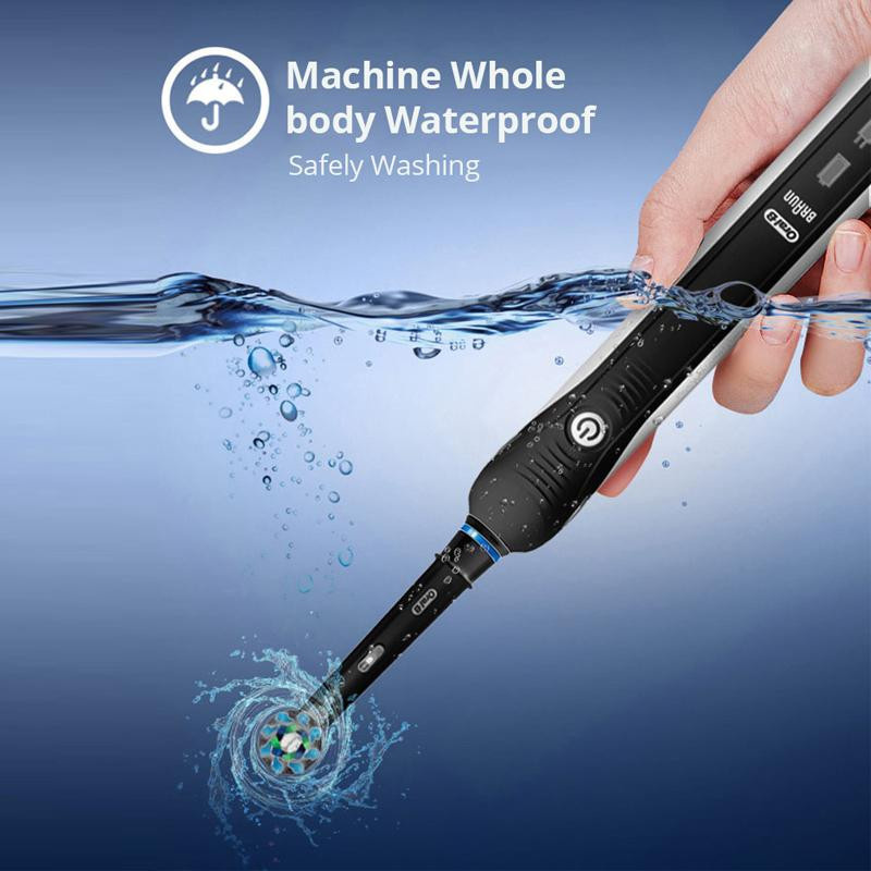 Oral B Ultraschall-Elektrozahnbürste Pro4000 3D Smart mit Zahnaufhellung für Erwachsene in Weiß oder Schwarz - Bild 3