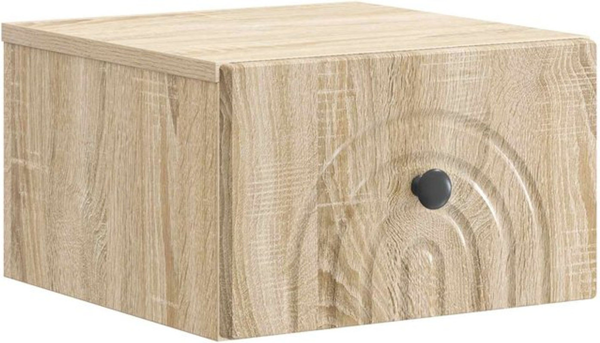 Wandmontierter Nachttisch vidaXL in Sonoma-Eiche Natur, Modernes Design, B/T/H: 33 x 34,5 x 20 cm - Bild 1